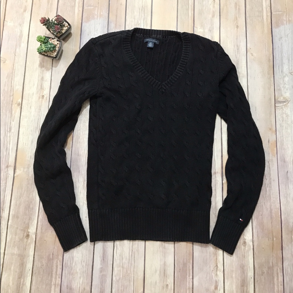 Tommy hilfiger woman cable vneck sweater S/P